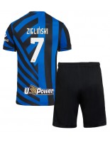 Inter Milan Piotr Zielinski #7 Domácí dres pro děti 2024-25 Krátký Rukáv (+ trenýrky)